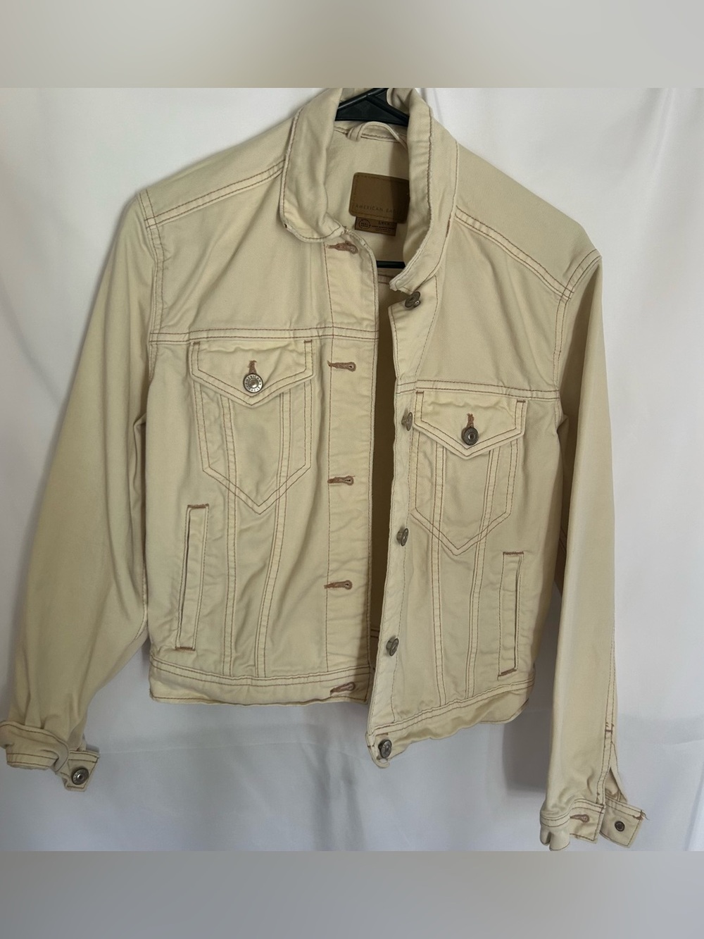 American Eagle Outfitters Beige Men's Trucker Jacket